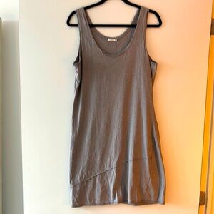 Gray Sleeveless 100%cotton dress.